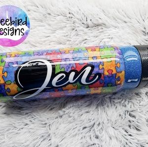Glitter Tumbler Autism Tumbler Water Bottle